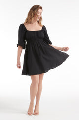 Lala Cinched Long Sleeve Mini Dress - FINAL SALE
