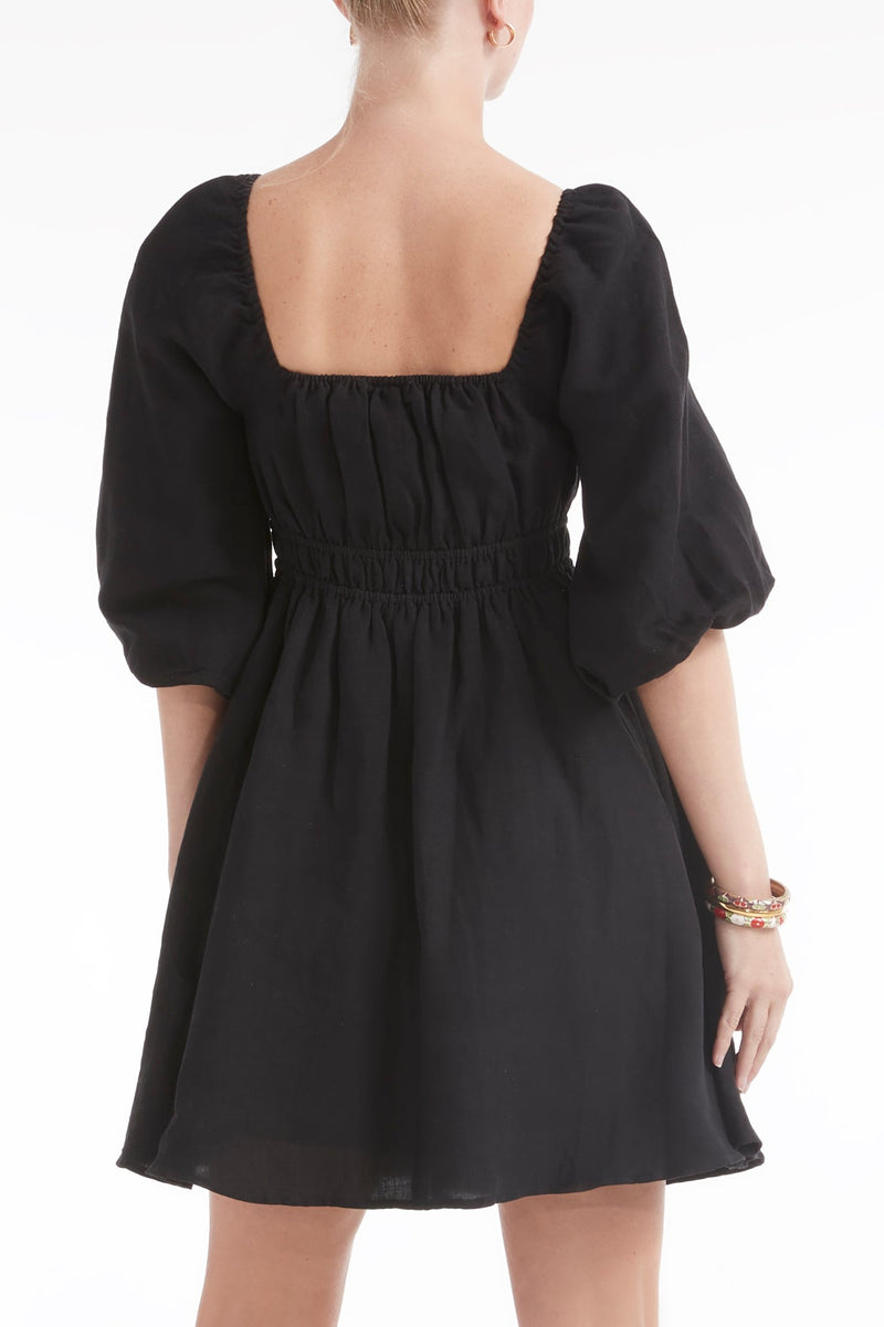 Lala Cinched Long Sleeve Mini Dress - FINAL SALE