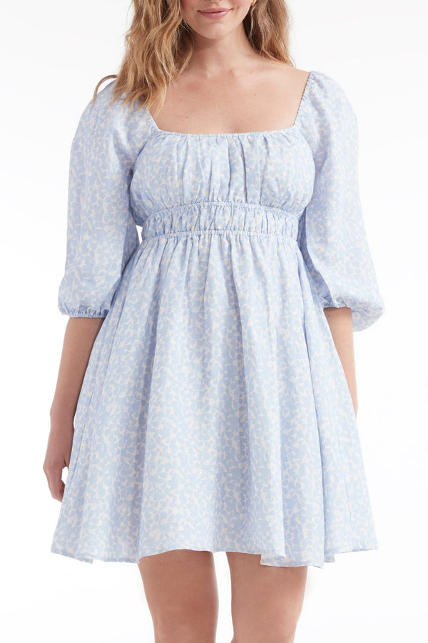 Lala Cinched Long Sleeve Mini Dress - FINAL SALE