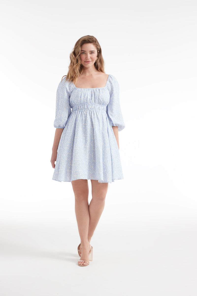 Lala Cinched Long Sleeve Mini Dress - FINAL SALE
