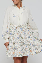 Louisa Tunic Belted Tie Mini Dress in Floral- FINAL SALE