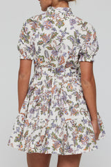 Louisa Belted Tunic Mini Dress in Floral FINAL SALE