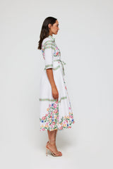 Francesca Collared Belted Maxi Dress