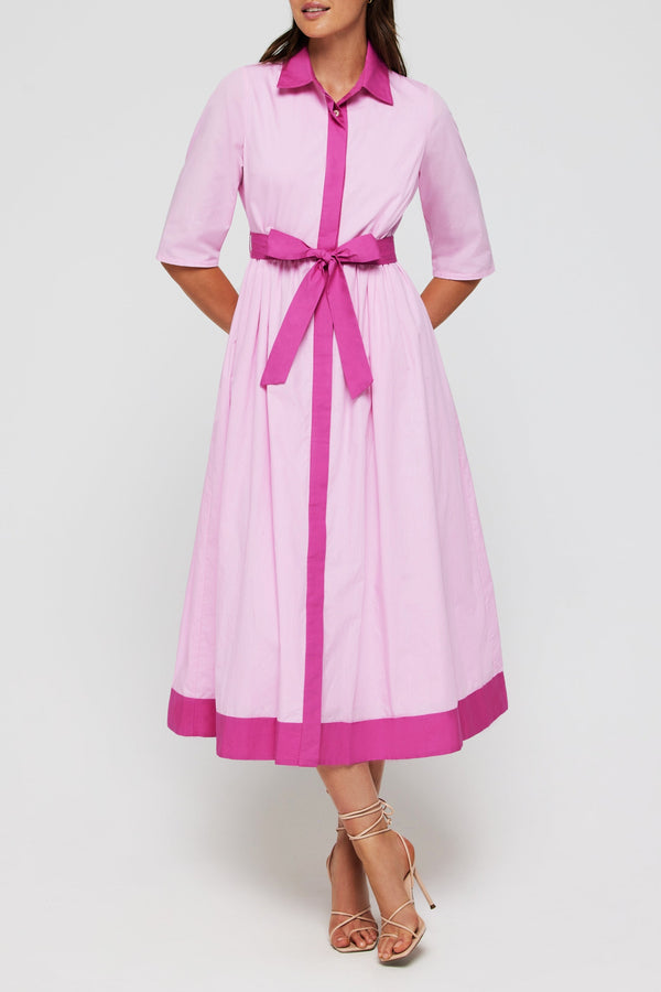 Francesca Collared Belted Maxi Dress - FINAL SALE