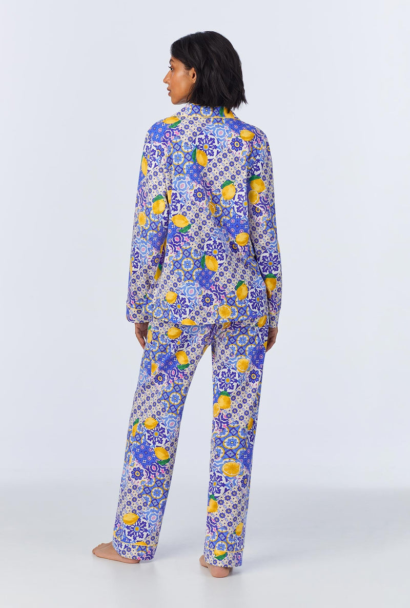 Majolica Long Sleeve Classic Stretch Jersey PJ Set