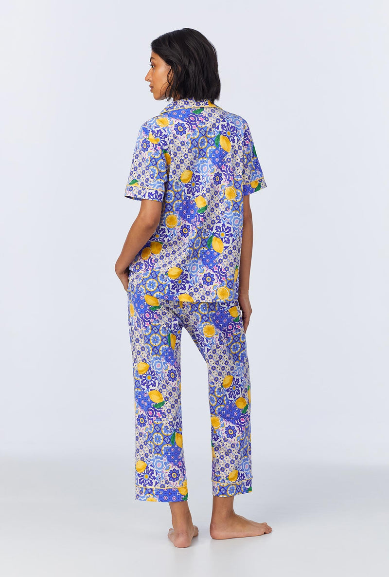 Majolica Short Sleeve Classic Stretch Jersey Cropped PJ Set