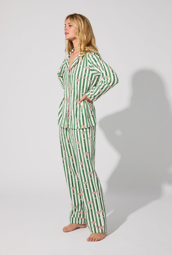 Martini O'Clock Long Sleeve Classic Stretch Jersey PJ Set