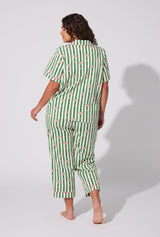 Martini O'Clock Short Sleeve Classic Stretch Jersey Cropped PJ Set