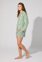 Martini O'Clock Long Sleeve Classic Stretch Jersey Short PJ Set