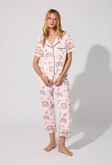 Swan Lake Short Sleeve Classic Stretch Jersey Cropped PJ Set