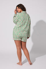 Martini O'Clock Long Sleeve Classic Stretch Jersey Short PJ Set