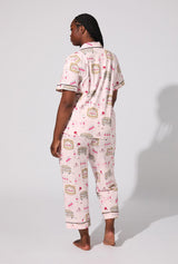 Swan Lake Short Sleeve Classic Stretch Jersey Cropped PJ Set