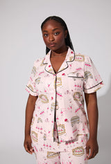 Swan Lake Short Sleeve Classic Stretch Jersey Cropped PJ Set