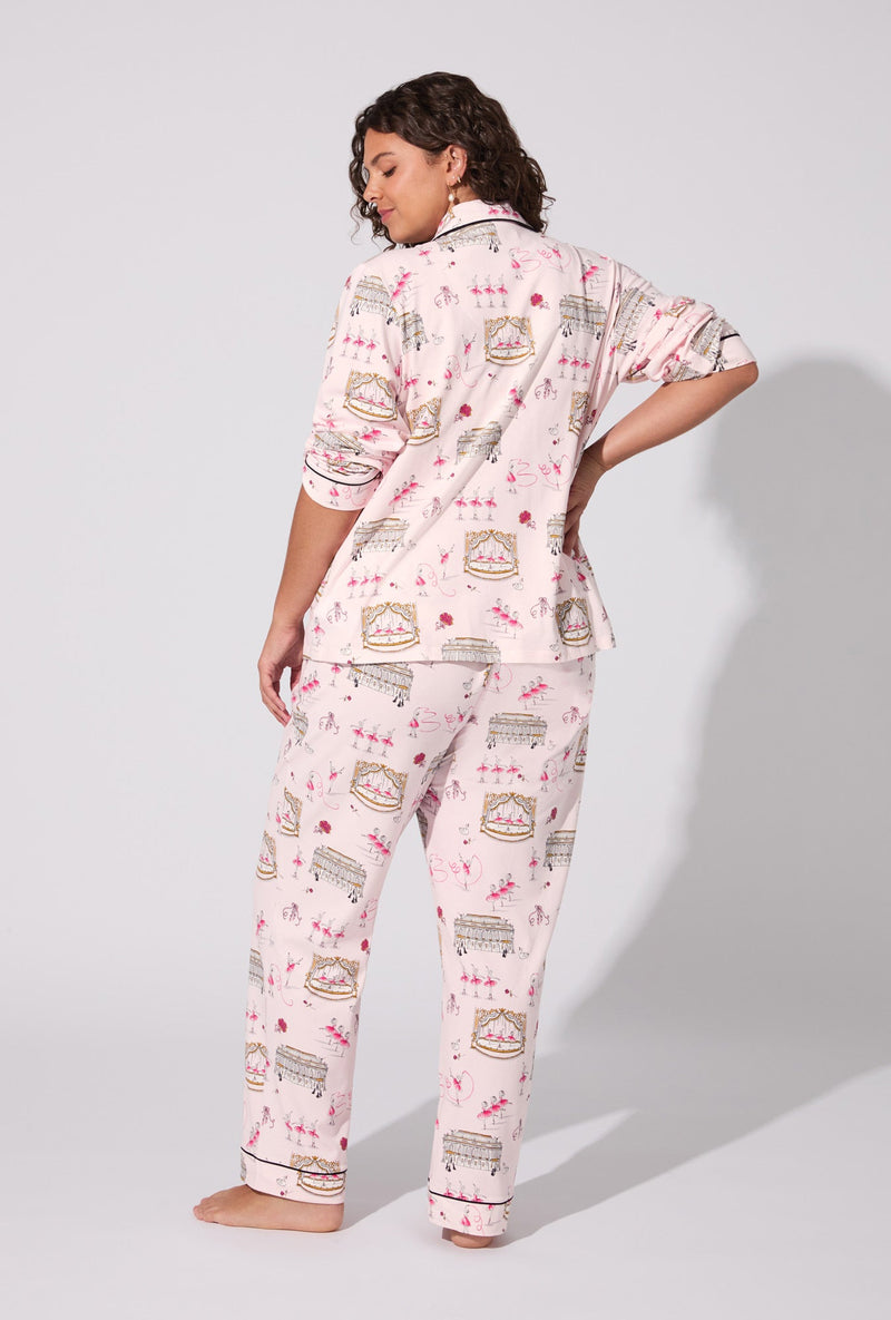 Swan Lake Long Sleeve Classic Stretch Jersey PJ Set