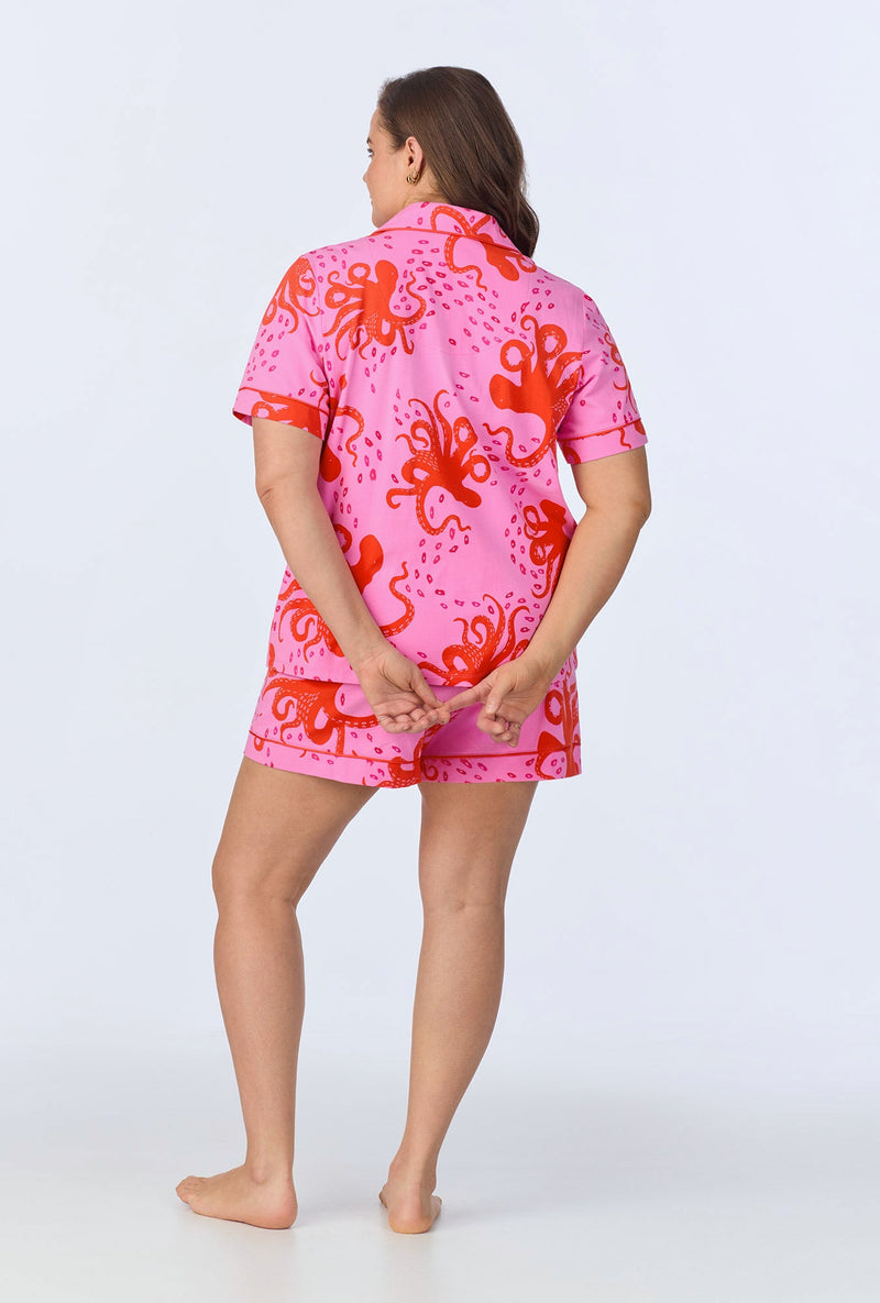 Sea Dreamers Short Sleeve Classic Shorty Stretch Jersey PJ Set