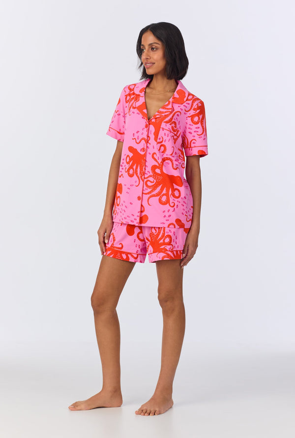 Sea Dreamers Short Sleeve Classic Shorty Stretch Jersey PJ Set