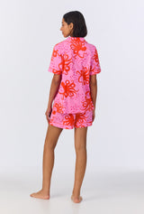 Sea Dreamers Short Sleeve Classic Shorty Stretch Jersey PJ Set
