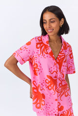 Sea Dreamers Short Sleeve Classic Shorty Stretch Jersey PJ Set