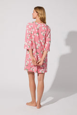 Pink Magnolias Stretch Jersey Sleep Dress