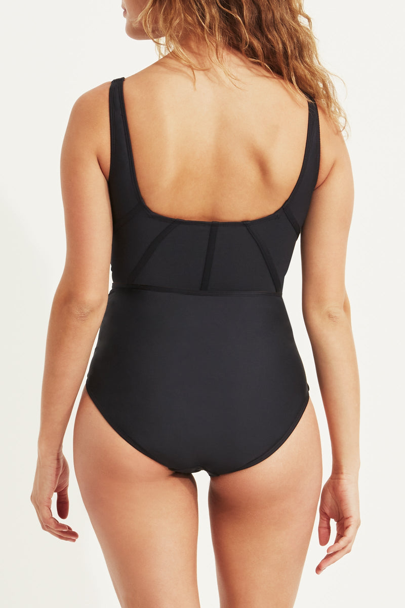 Grace High Waisted Sculpting Two-Piece Bottom in Black