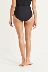 Grace High Waisted Sculpting Two-Piece Bottom in Black