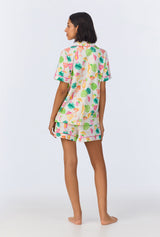 Vacation Libations Short Sleeve Classic Shorty Stretch Jersey PJ Set
