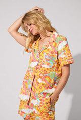 Good Vibes Short Sleeve Classic Shorty Stretch Jersey PJ Set