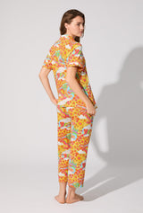 Good Vibes Short Sleeve Classic Stretch Jersey Cropped PJ Set