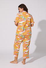 Good Vibes Short Sleeve Classic Stretch Jersey Cropped PJ Set