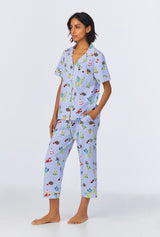 Island Life Short Sleeve Classic Stretch Jersey Cropped PJ Set