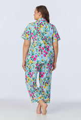 Tropical Paradise Short Sleeve Classic Stretch Jersey Cropped PJ Set
