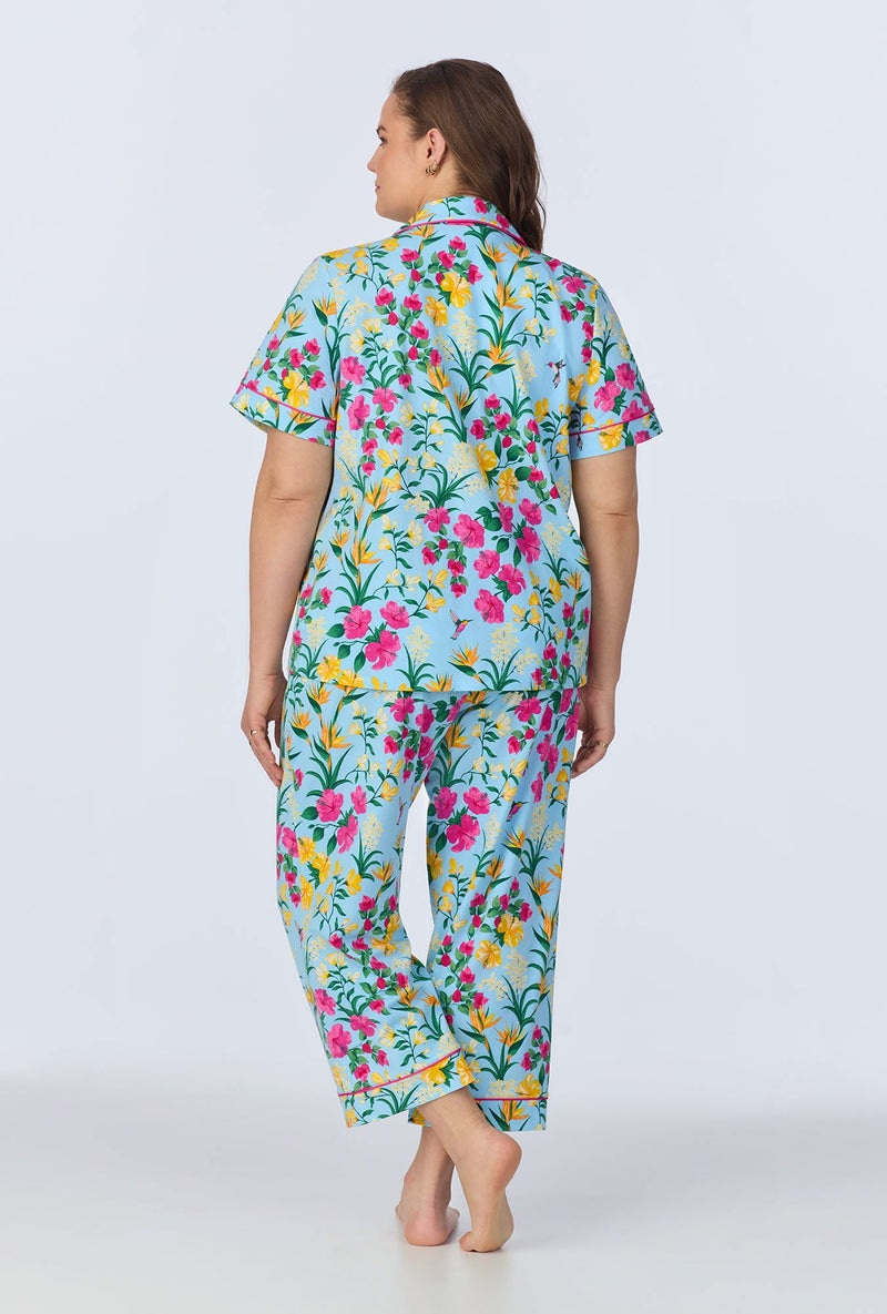 Tropical Paradise Short Sleeve Classic Stretch Jersey Cropped PJ Set