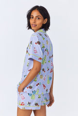 Island Life Short Sleeve Classic Shorty Stretch Jersey PJ Set