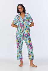 Tropical Paradise Short Sleeve Classic Stretch Jersey Cropped PJ Set