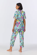 Tropical Paradise Short Sleeve Classic Stretch Jersey Cropped PJ Set