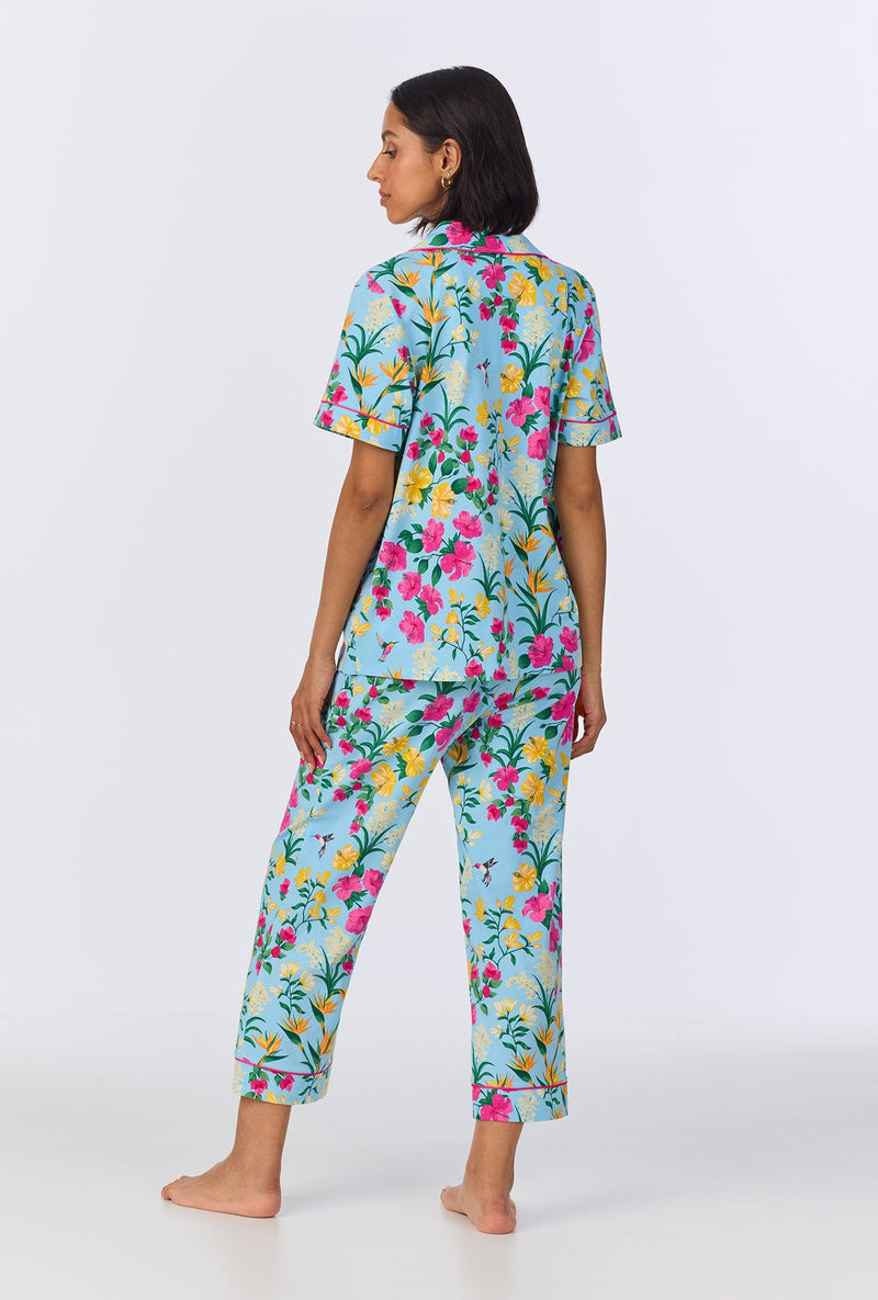 Tropical Paradise Short Sleeve Classic Stretch Jersey Cropped PJ Set