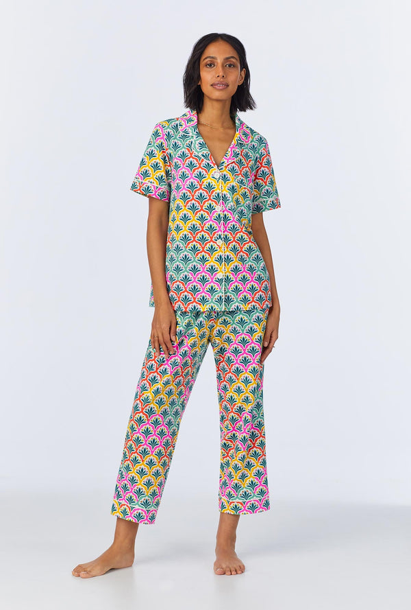 Camilla Short Sleeve Classic Stretch Jersey Cropped PJ Set