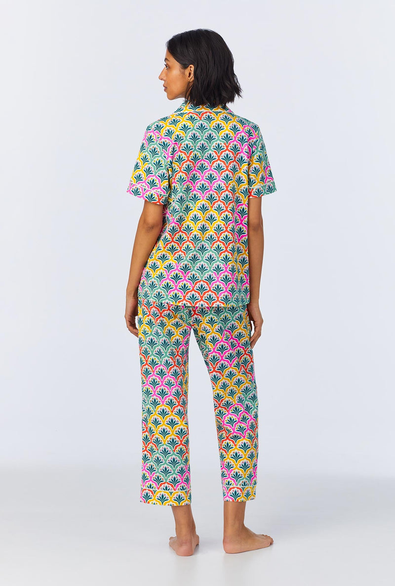 Camilla Short Sleeve Classic Stretch Jersey Cropped PJ Set