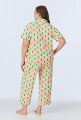 Pinacoolada Short Sleeve Classic Stretch Jersey Cropped PJ Set