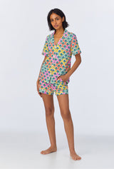 Camilla Short Sleeve Classic Shorty Stretch Jersey PJ Set
