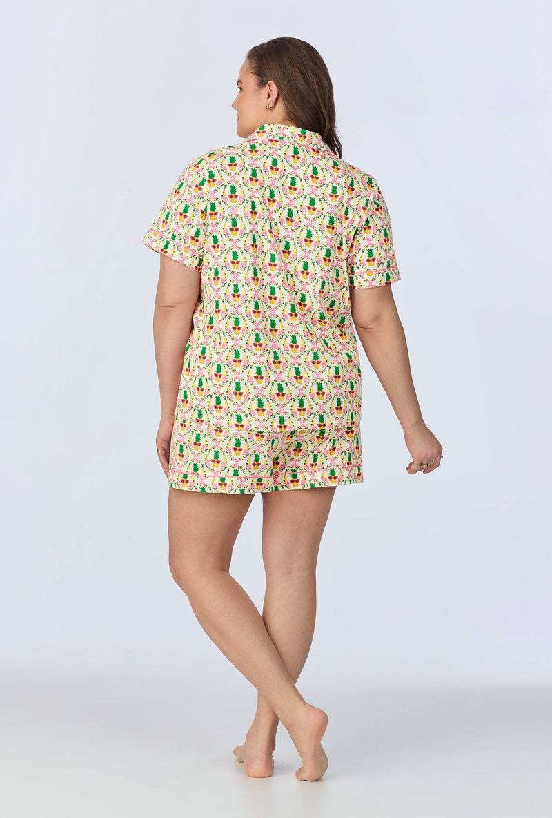 Pinacoolada Short Sleeve Classic Shorty Stretch Jersey PJ Set