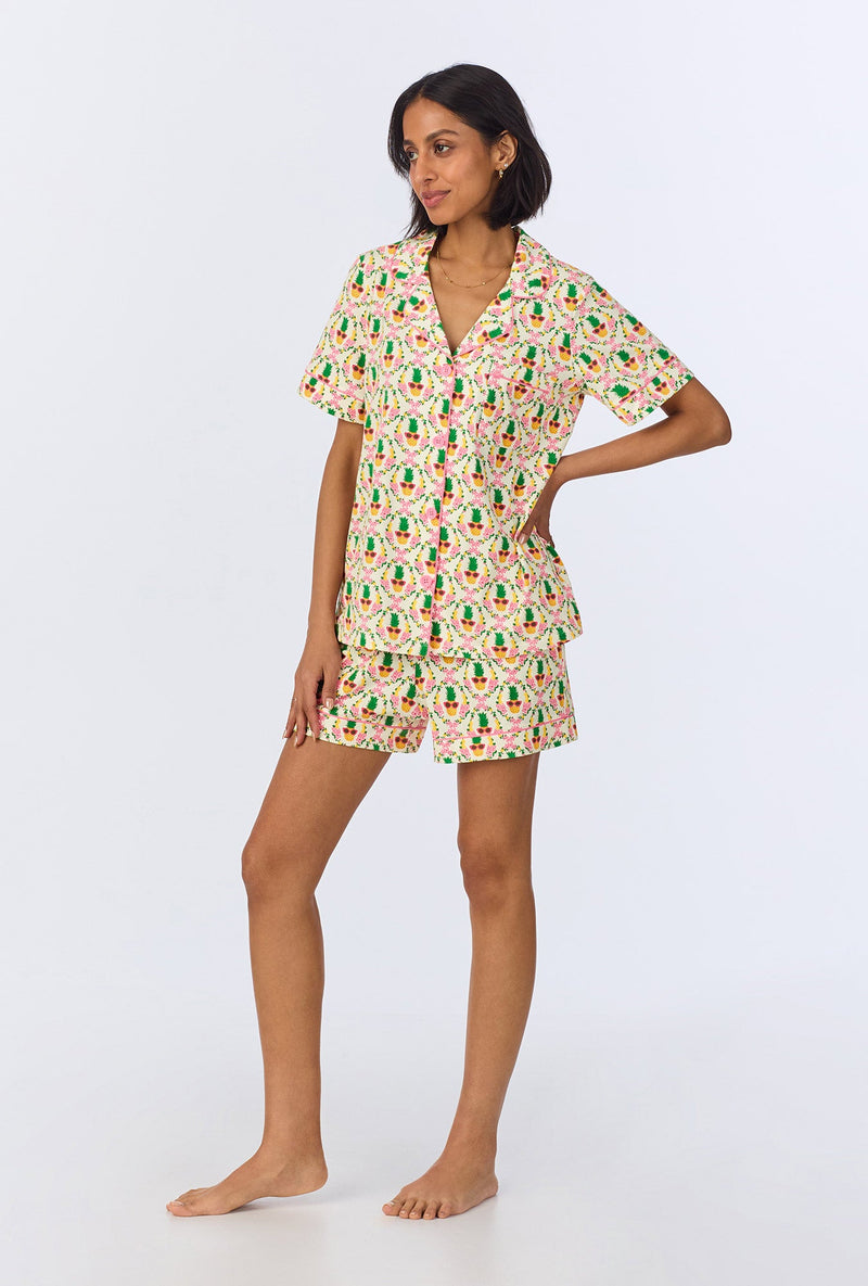Pinacoolada Short Sleeve Classic Shorty Stretch Jersey PJ Set