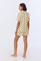 Pinacoolada Short Sleeve Classic Shorty Stretch Jersey PJ Set