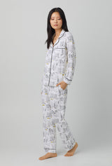 City That Never Sleeps Long Sleeve Classic Stretch Jersey PJ Set