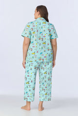 Surfside Snoopy® Short Sleeve Classic Cropped Stretch Jersey PJ Set