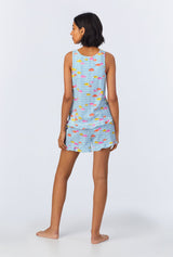 Marina Grande Ruffle Tank Stretch Jersey Shorty PJ Set