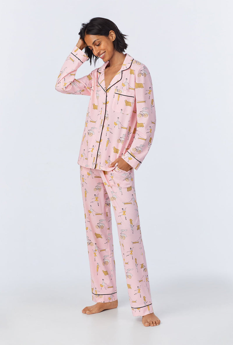 Say Yes To Pasta Long Sleeve Classic Stretch Jersey PJ Set