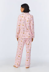 Say Yes To Pasta Long Sleeve Classic Stretch Jersey PJ Set