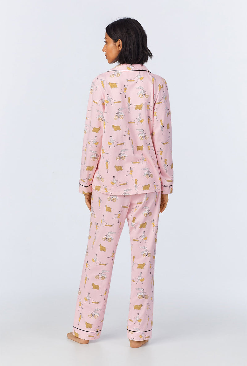 Say Yes To Pasta Long Sleeve Classic Stretch Jersey PJ Set
