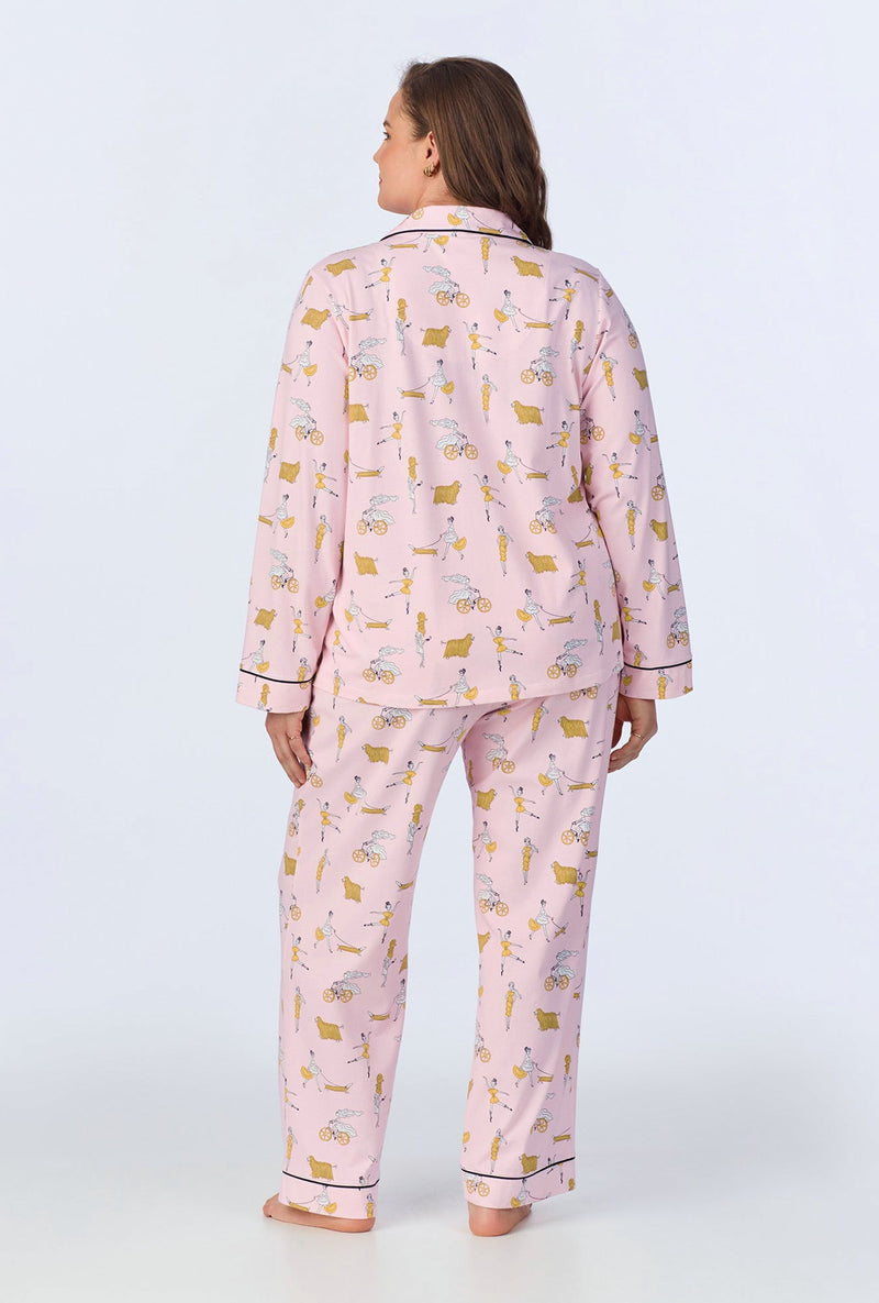 Say Yes To Pasta Long Sleeve Classic Stretch Jersey PJ Set